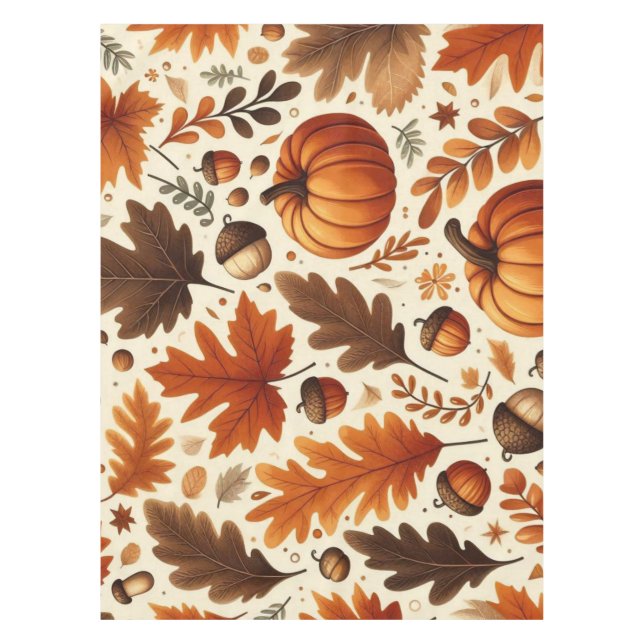 Nappe feuille/citrouille/cavernes Automne (Devant)