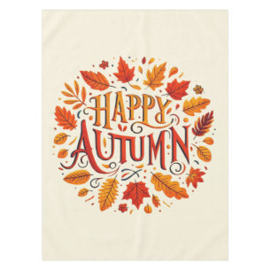 Nappe feuille classique et automne heureux