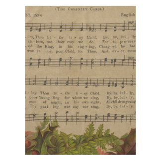 Nappe Feuille de musique vintage de chant de Noël