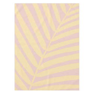 Nappe Feuille de palme tropicale jaune pastel