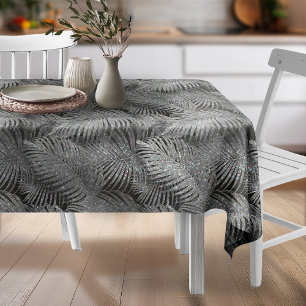 Nappe Feuille Motif Sparkling Palm Silver ID831