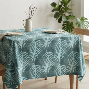 Nappe Feuille tropicale aquarelle vert sarcelle