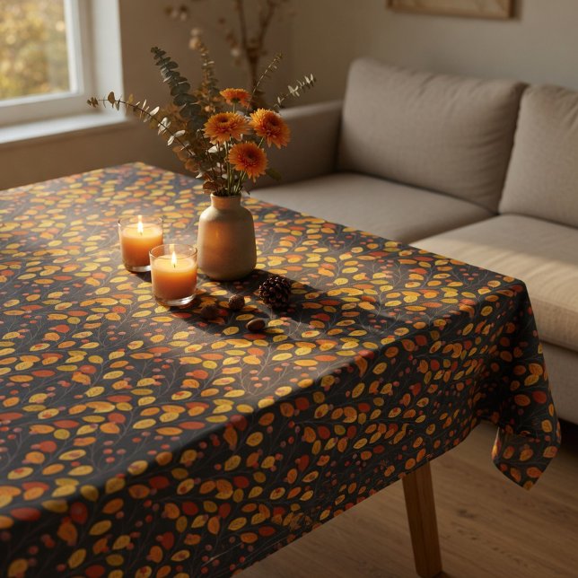 Nappe Feuilles d'Automne & Baies Motif Sans Couture Auto (Créateur téléchargé)