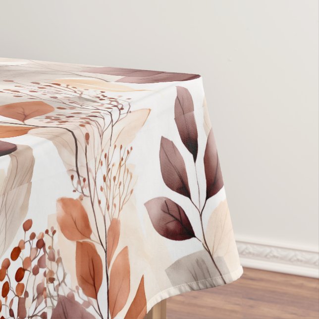 Nappe Feuilles d'automne de Terracotta et de Bourgogne | (In Situ)
