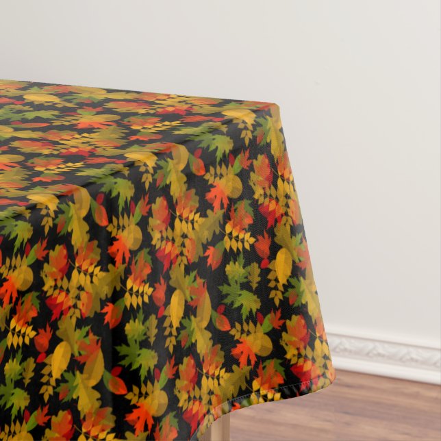 Nappe Feuilles d'automne Feuilles Brown orange jaune ver (In Situ)