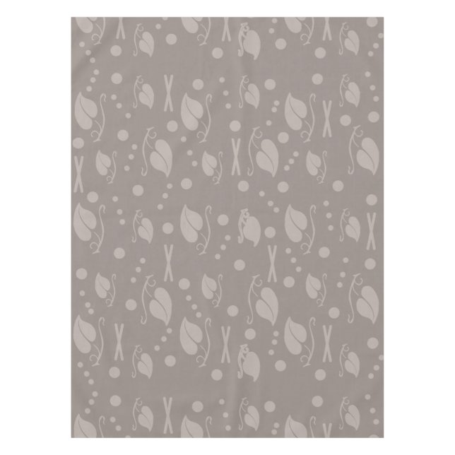 Nappe Feuilles d'automne Motif Taupe (Devant)