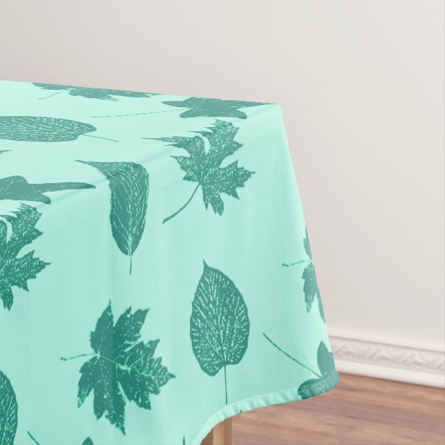 Nappe Feuilles d'automne - turquoise et aqua (In Situ)