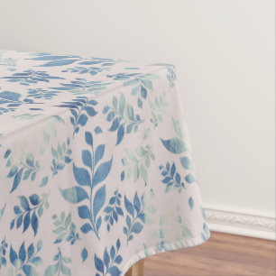 Nappe Feuilles de saule vieilli Floral bleu