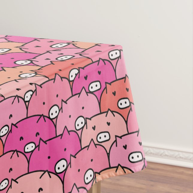 Nappe Fille drôle Motif de porc (In Situ)