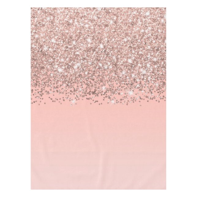 Nappe Fille Rose Gold Confetti Pink Gradient Ombre (Devant)