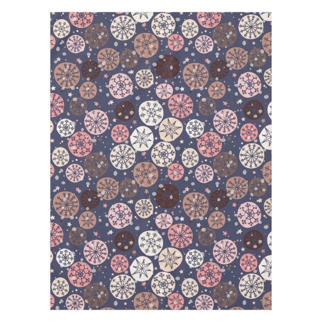 Nappe Flacons de neige bleu rose (Devant)