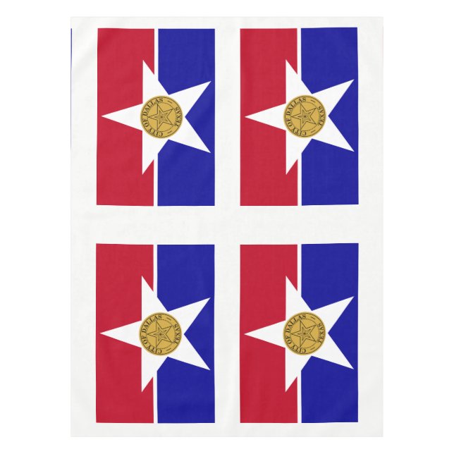 Nappe Flag of Dallas, Texas Tablecloth (Devant)
