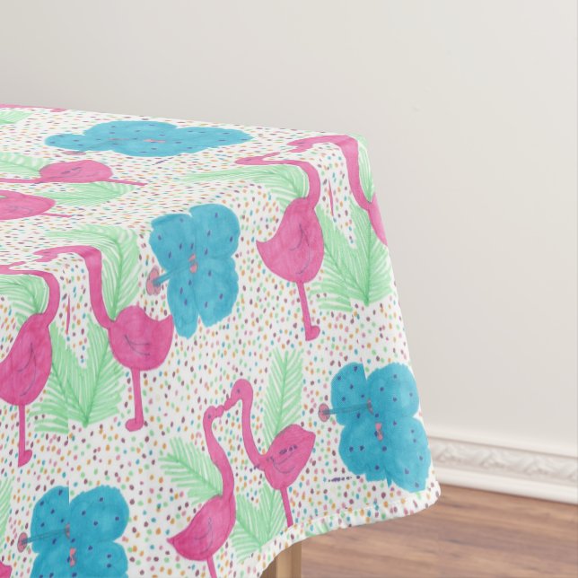 Nappe Flamant rose Fun Tropical Motif (In Situ)