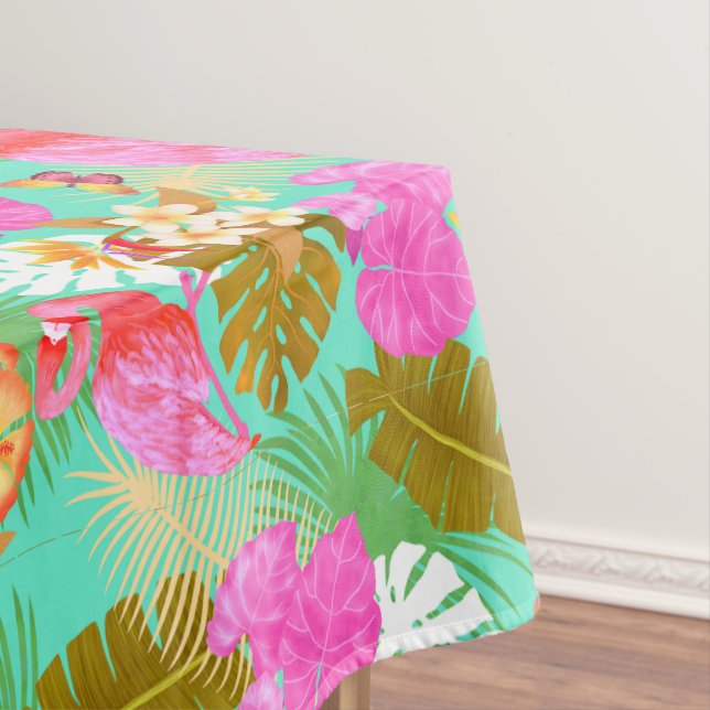 Nappe Flamant rose Garden Turquoise (In Situ)