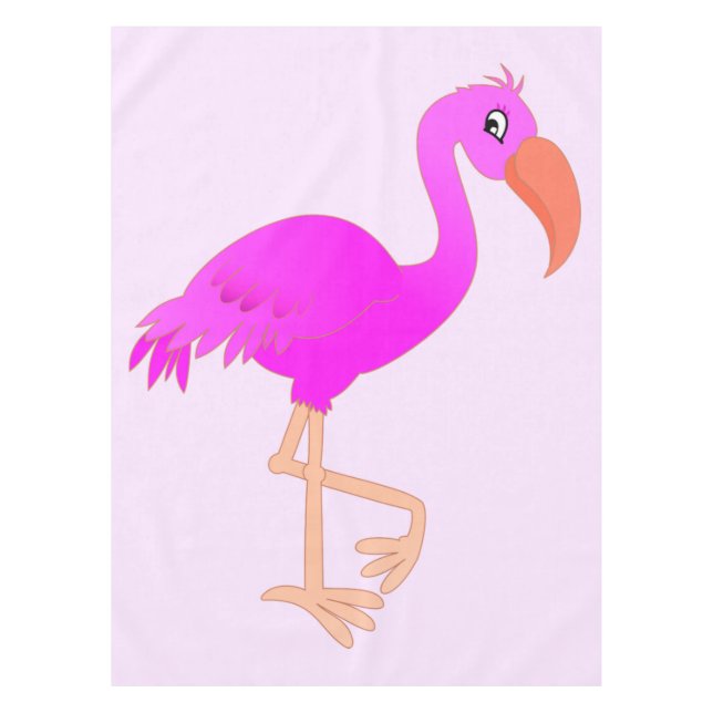 Nappe Flamant rose mignon - Heureux (Devant)