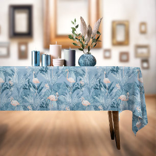 Nappe Flamant rose Orchidée Tropical Motif Blue ID868
