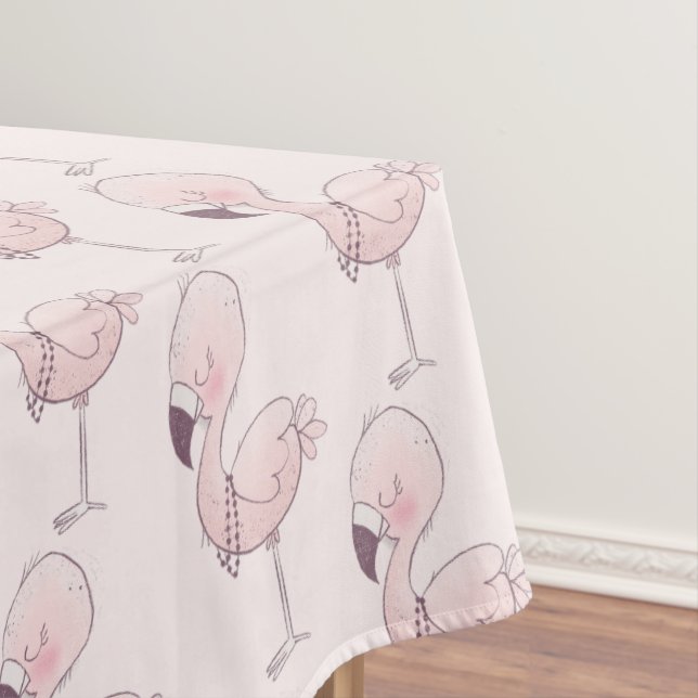 Nappe Flamant rose rose mignon Motif tropical (In Situ)