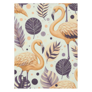 Nappe Flamant rose vintage sans couture