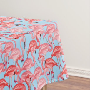 Nappe Flamants roses roses lumineux sur le bleu 2