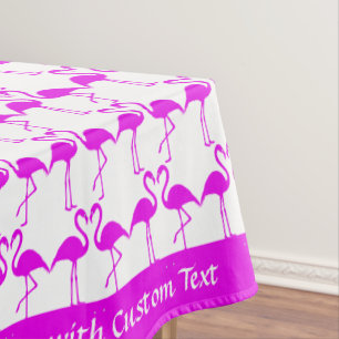 Nappe Flamants roses roses tropicaux Coeur romantique Tw