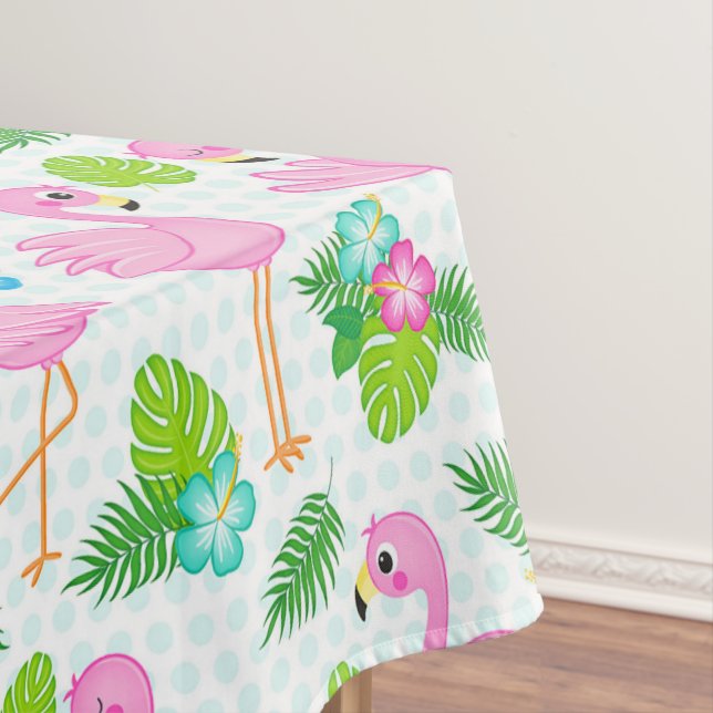 Nappe Flamingo Tropical et Motif Floral d'Été (In Situ)