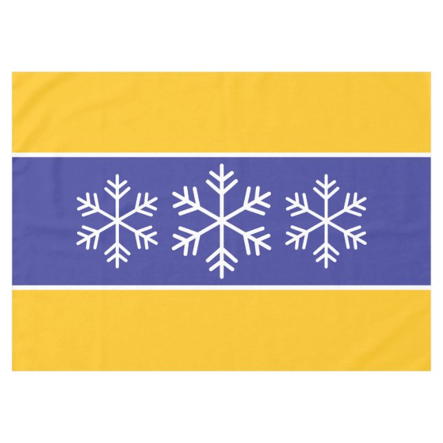 Nappe Flammes de neige alpines Bleu profond Bright Orang (Devant (Horizontal))