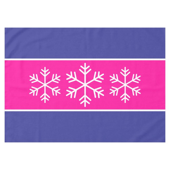 Nappe Flammes de neige Alpines rose vif Bleu profond (Devant (Horizontal))