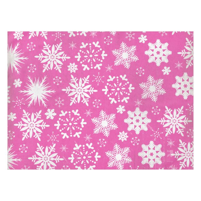 Nappe Flammes de neige Whimsical sur PinkNappe (Devant (Horizontal))