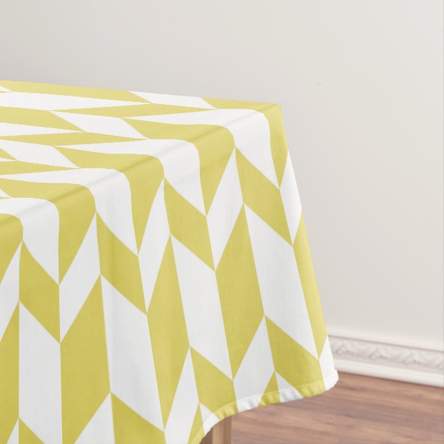 Nappe Flèche à deux tons en gras Chevron rayé jaune blan (In Situ)