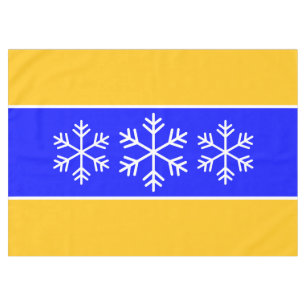 Nappe Flèches blanches alpines Bleues Bleues Jaunes