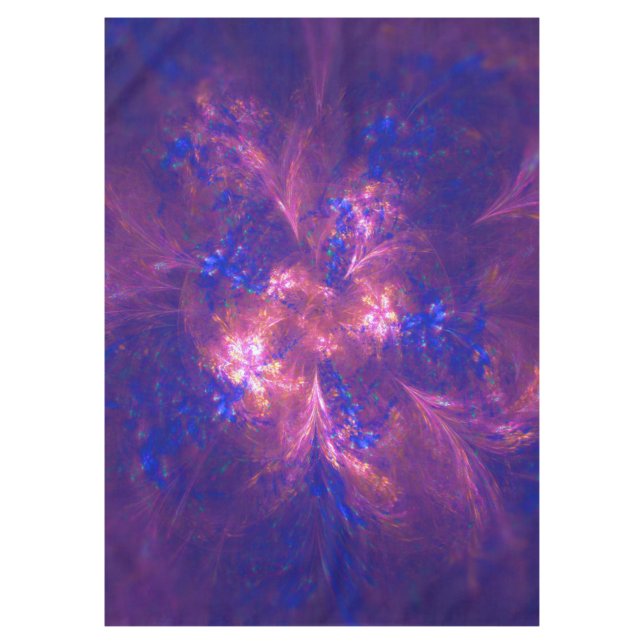 Nappe Fleur Abstraite Mélange De Motifs Violet Et Bleu (Devant)