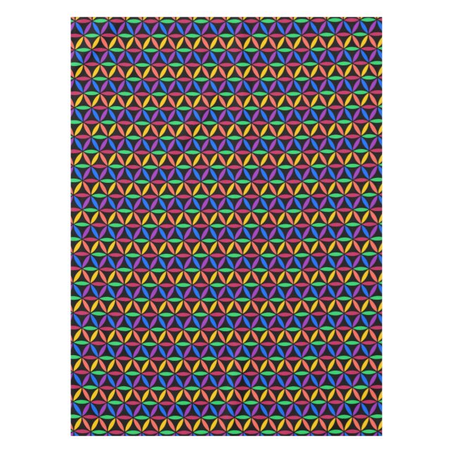 Nappe Fleur arc-en-ciel du Motif de vie (Devant)