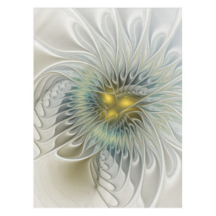Nappe Fleur argentée dorée Fantaisie abstraite Art fract