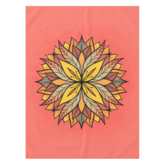 Nappe Fleur colorée Mandala Fun Kaleidoscopique Abstrait