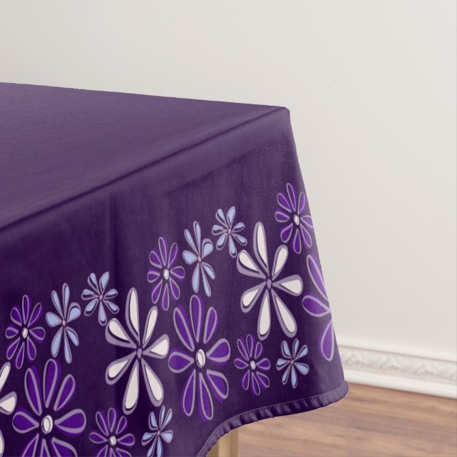 Nappe Fleur de Bordure Gribouillée Violet Foncé (In Situ)