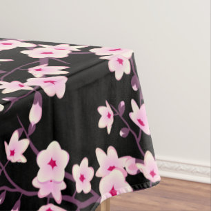 Nappe Fleur de cerisier rose noir