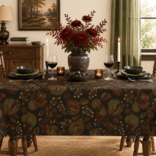 Nappe Fleur de Cottage Gothique Vintage Sombre