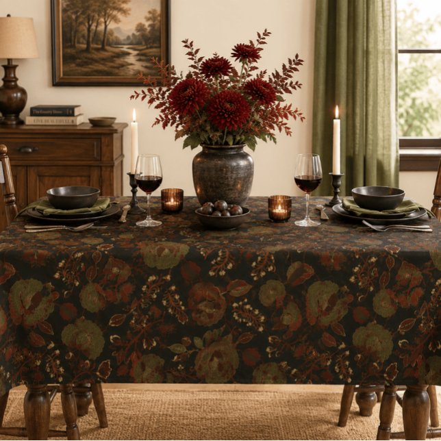 Nappe Fleur de Cottage Gothique Vintage Sombre (Créateur téléchargé)
