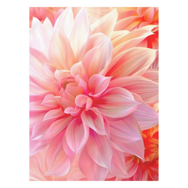 Nappe Fleur de dahlia brune de Pêche (Devant)