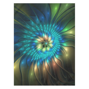 Nappe Fleur de fantaisie lumineuse, fractale abstraite c