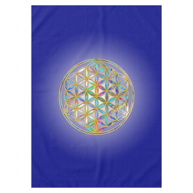 Nappe Fleur de la vie / Blume des Lebens - brillance col (Devant)