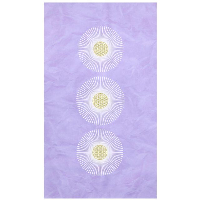 Nappe Fleur de la vie / Blume des Lebens - rayons blancs (Devant)