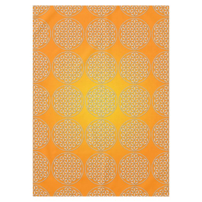 Nappe Fleur de la vie / Blume des Lebens - timbre blanc (Devant)