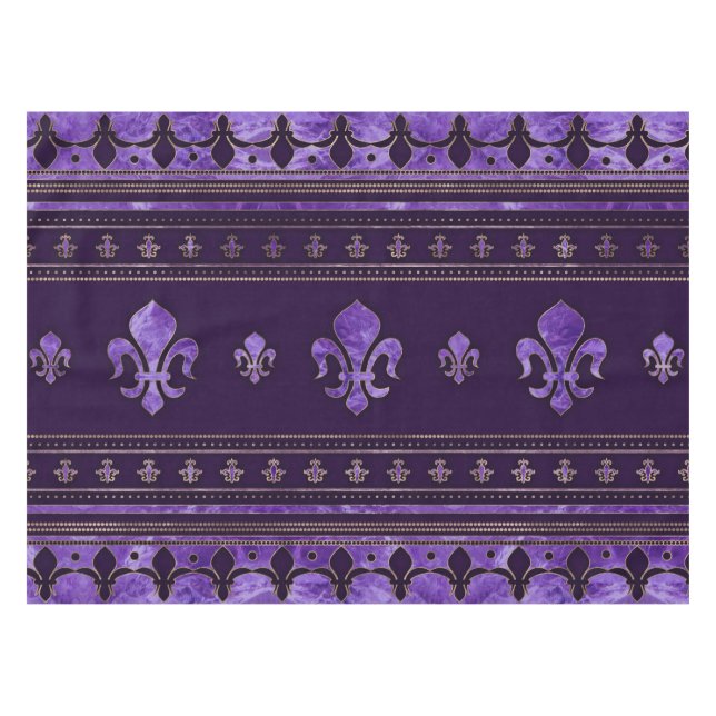Nappe Fleur de lis ornement Améthyste violet (Devant (Horizontal))