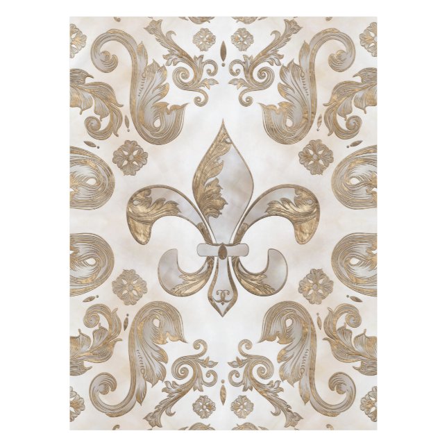 Nappe Fleur de lis ornement de luxe - Mère de perle (Devant)