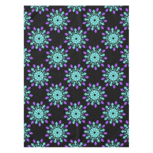 Nappe Fleur de néon pourpre et turquose