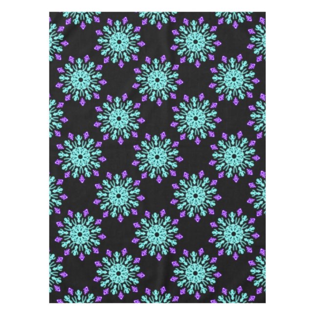 Nappe Fleur de néon pourpre et turquose (Devant)