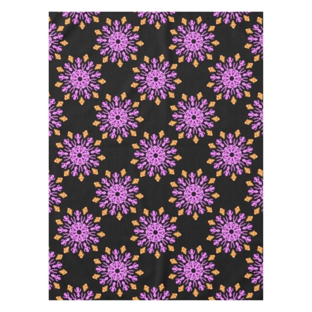 Nappe Fleur de néon rose et orange (Devant)