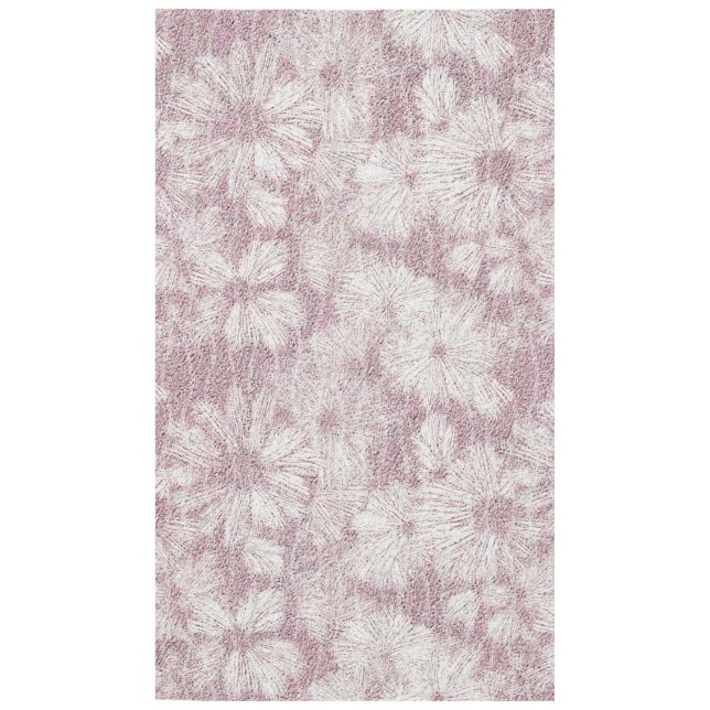Nappe Fleur de Pâquerette Velouté Rose Poussiéreuse (Devant)