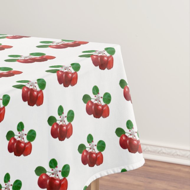Nappe Fleur de pommier & Fruits sur une branche sur fond (In Situ)